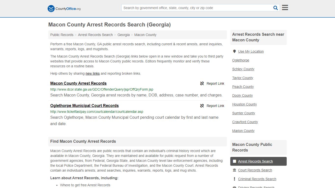 Arrest Records Search - Macon County, GA (Arrests & Mugshots)